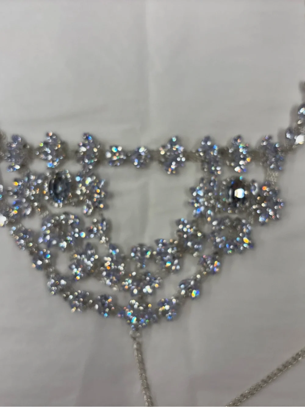 Beauty Creations Silver Clear Crystal Face Mask Accent
